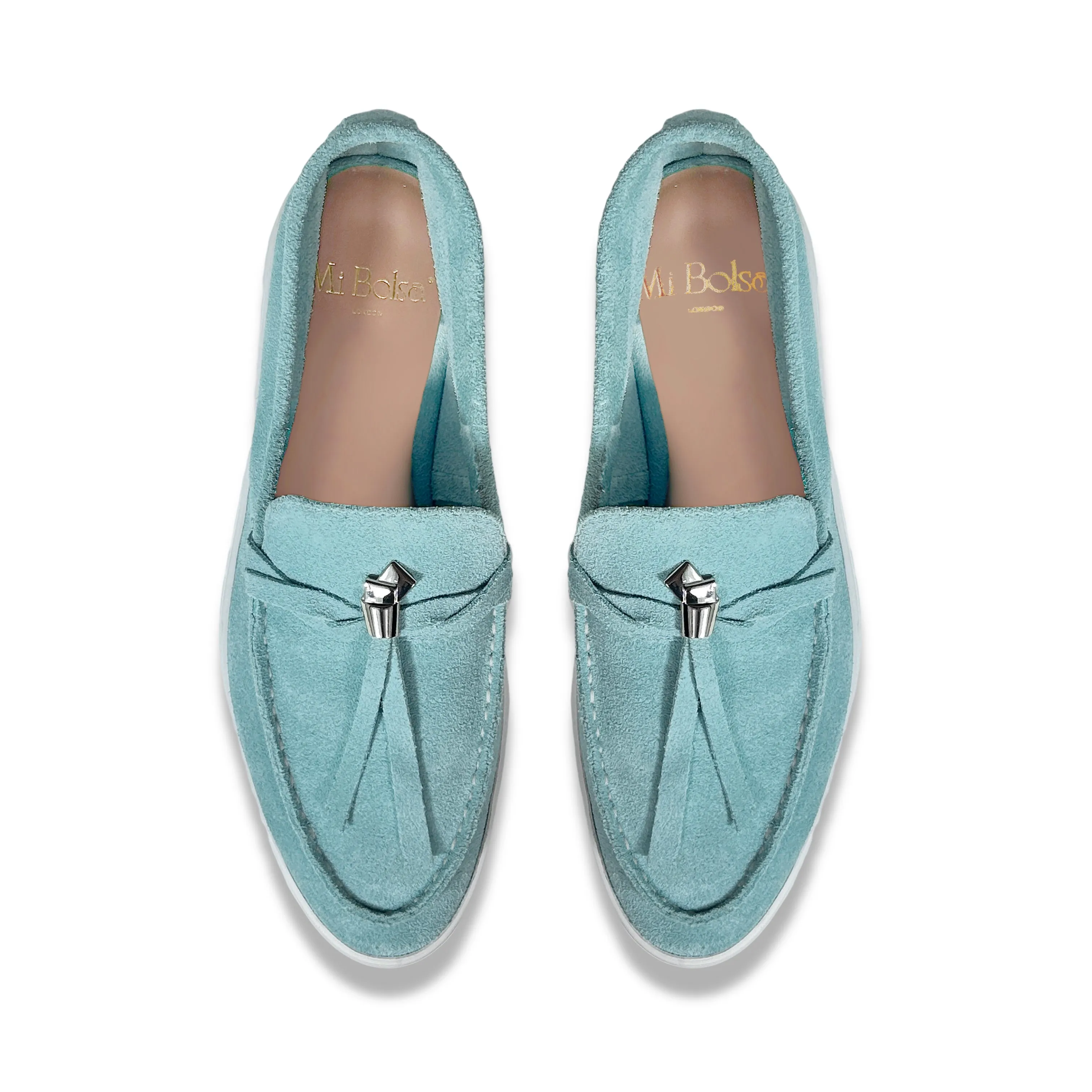 Calf Sued Knot Loafers
