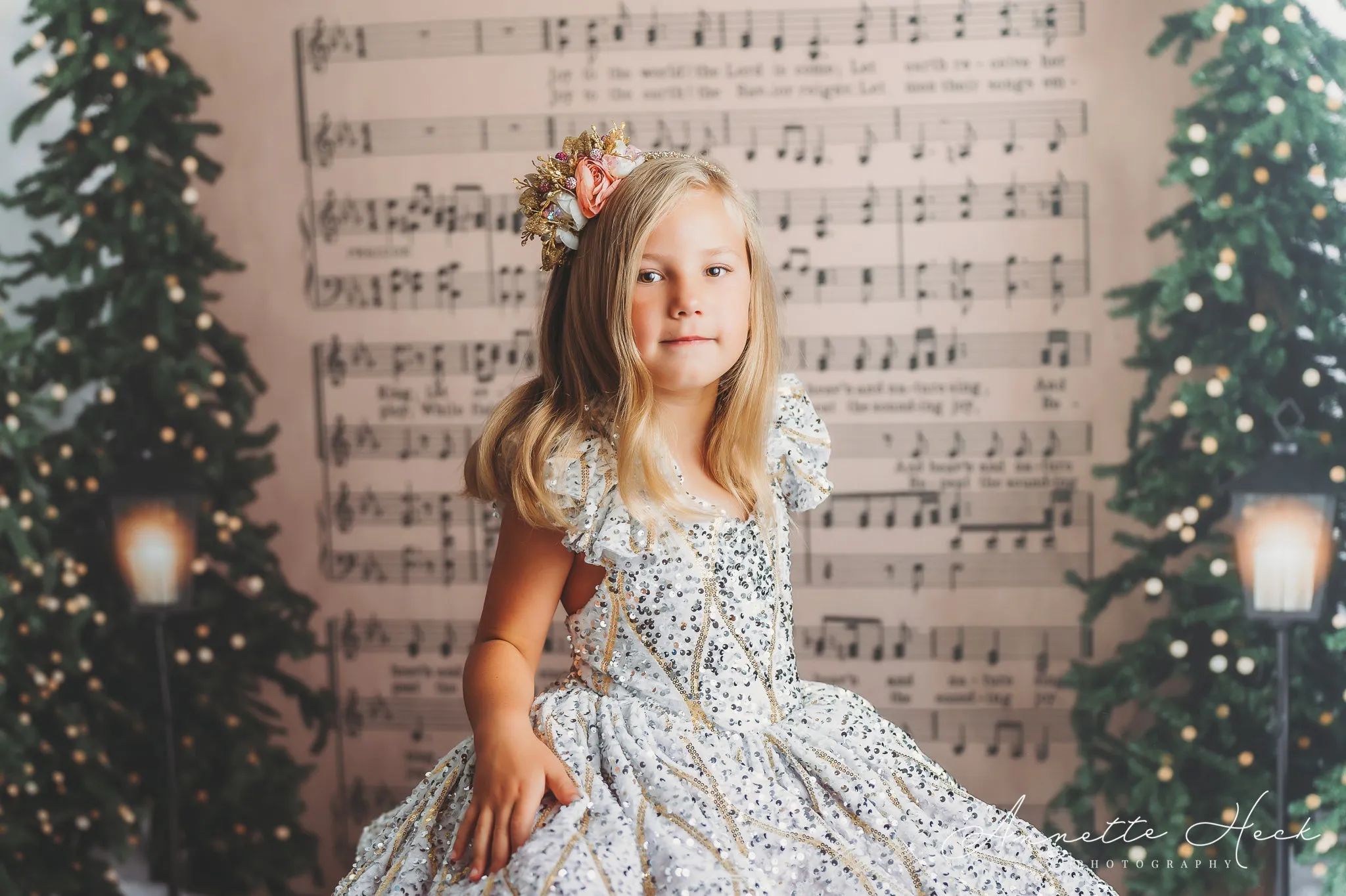 "Sweetheart Dance" - White Petal Length Dress  ( 6 Year - Petite 7 Year)
