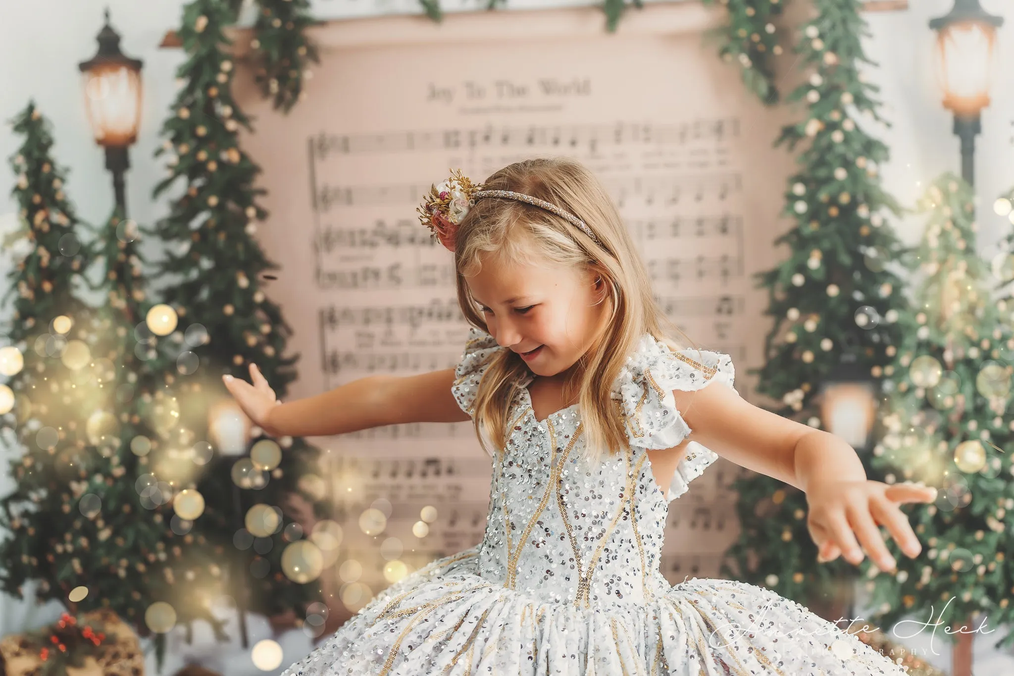 "Sweetheart Dance" - White Petal Length Dress  ( 6 Year - Petite 7 Year)