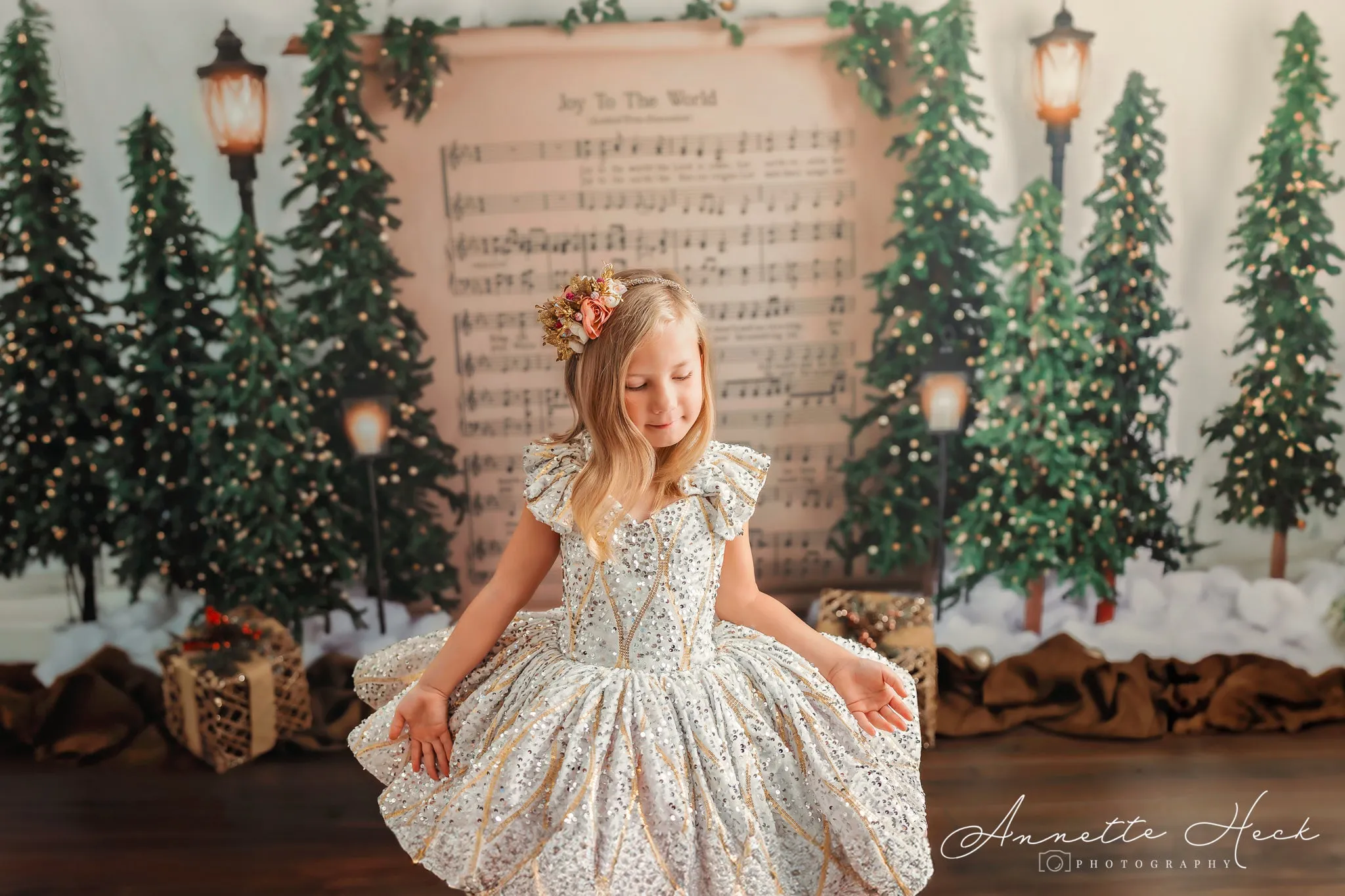 "Sweetheart Dance" - White Petal Length Dress  ( 6 Year - Petite 7 Year)