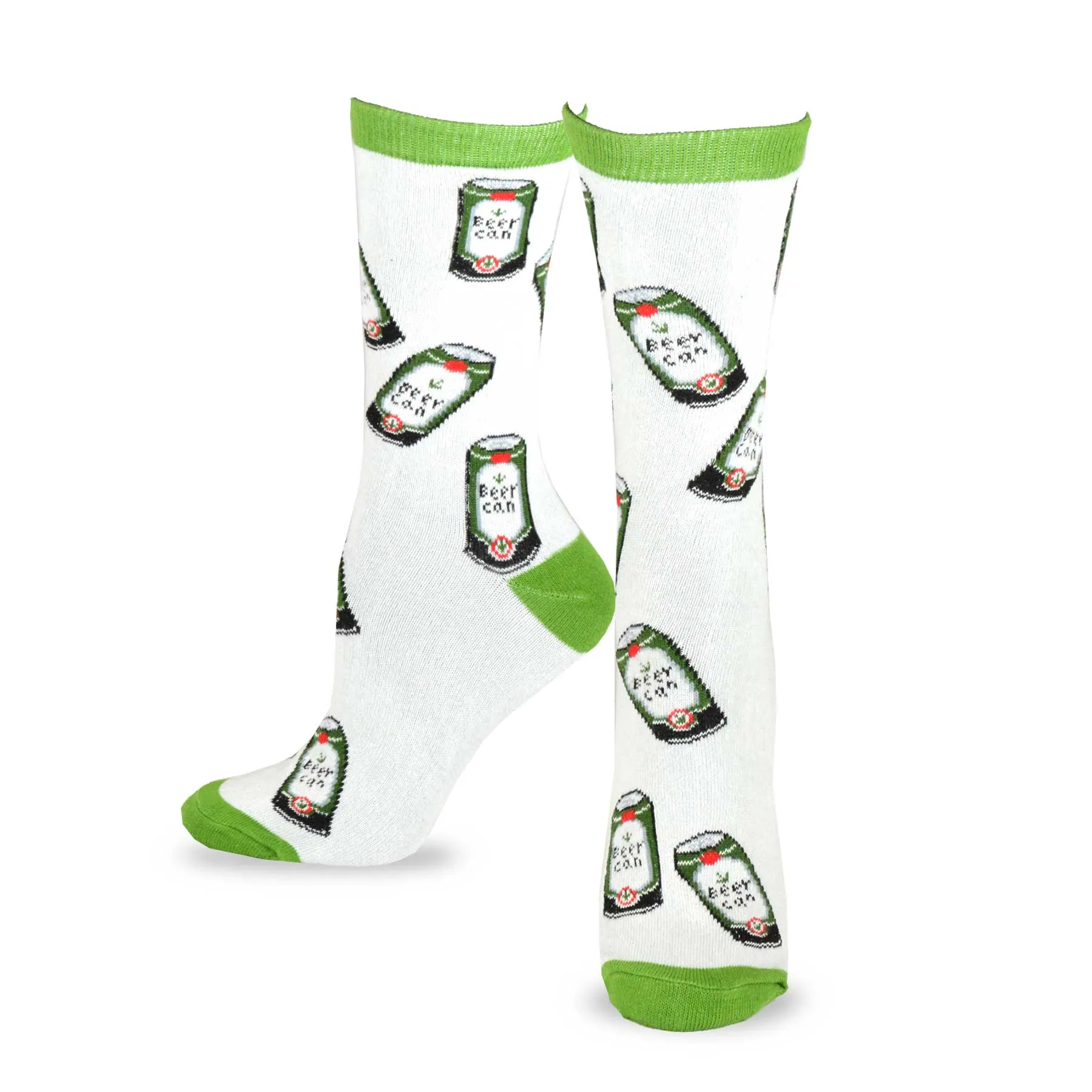 TeeHee Socks Women's Novelty Cotton Crew Sushi and Beer Can 3-Pack (11436)