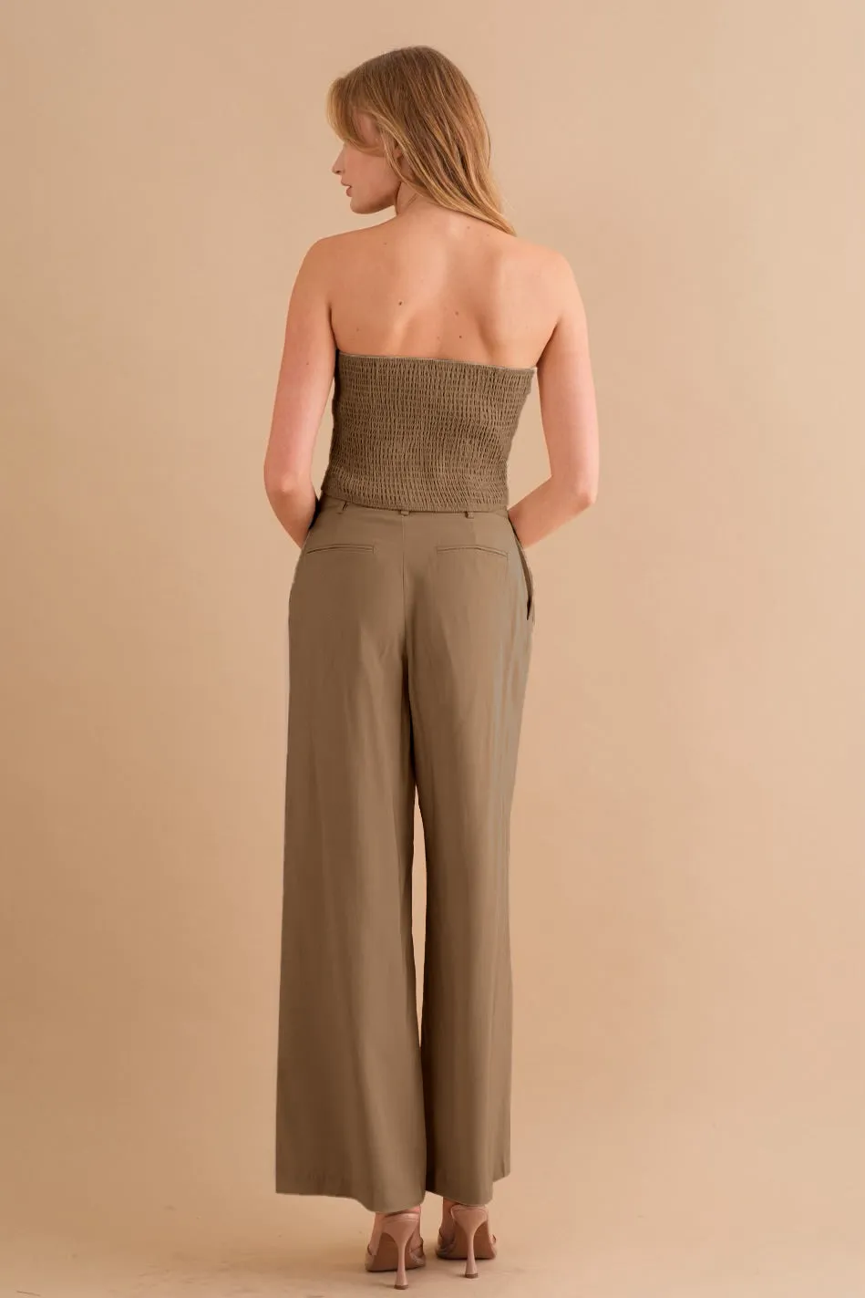 Two-Piece Strapless Top & Pant Set
